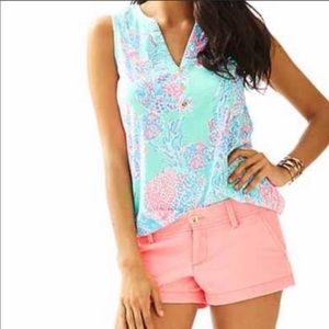 LILLY PULITZER Essie Top in Minty Fresh Fansea